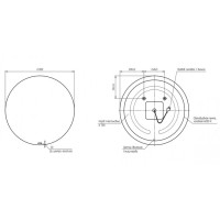 Зеркало Cersanit Eclipse smart 80x80 с подсветкой круглое, A64143