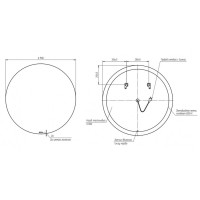 Зеркало Cersanit Eclipse smart 90x90 с подсветкой круглое, A64144