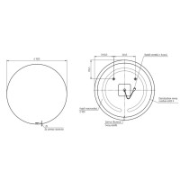 Зеркало Cersanit Eclipse smart 100x100 с подсветкой круглое, A64145
