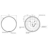Зеркало Cersanit Eclipse smart 80x80 с подсветкой круглое в черной рамке, A64147