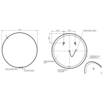Зеркало Cersanit Eclipse smart 90x90 с подсветкой круглое в черной рамке, A64148