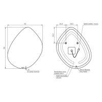 Зеркало Cersanit Eclipse smart 76x90 с подсветкой органик, A64152
