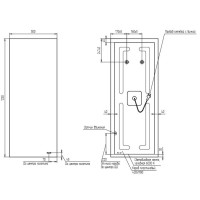 Зеркало Cersanit Eclipse smart 50x125 с подсветкой прямоугольное, A64154