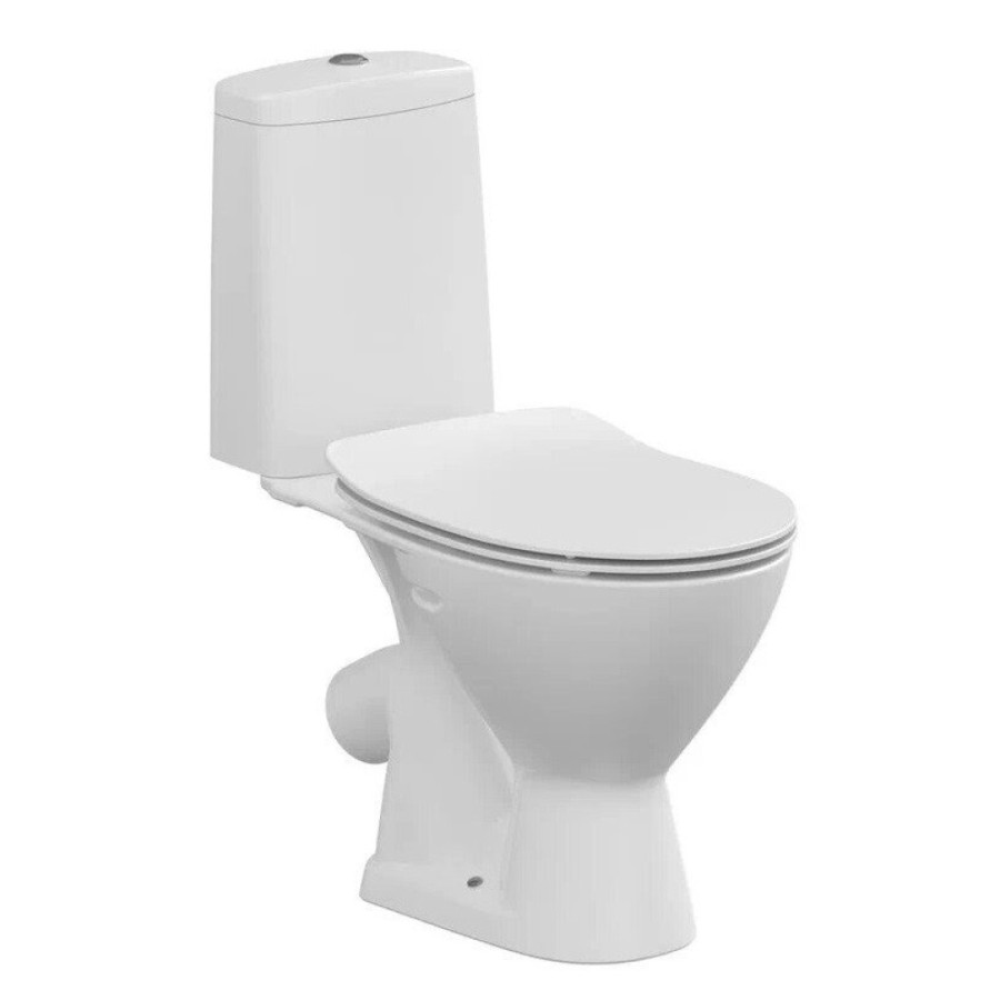 Напольный унитаз-компакт Cersanit Flavis A64288 031 3/6 DPL EO, сиденье микролифт, Slim, белый