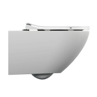Унитаз подвесной Cersanit Street Fusion Clean On DPL EO slim A64516, безободковый, сиденье микролифт, белый