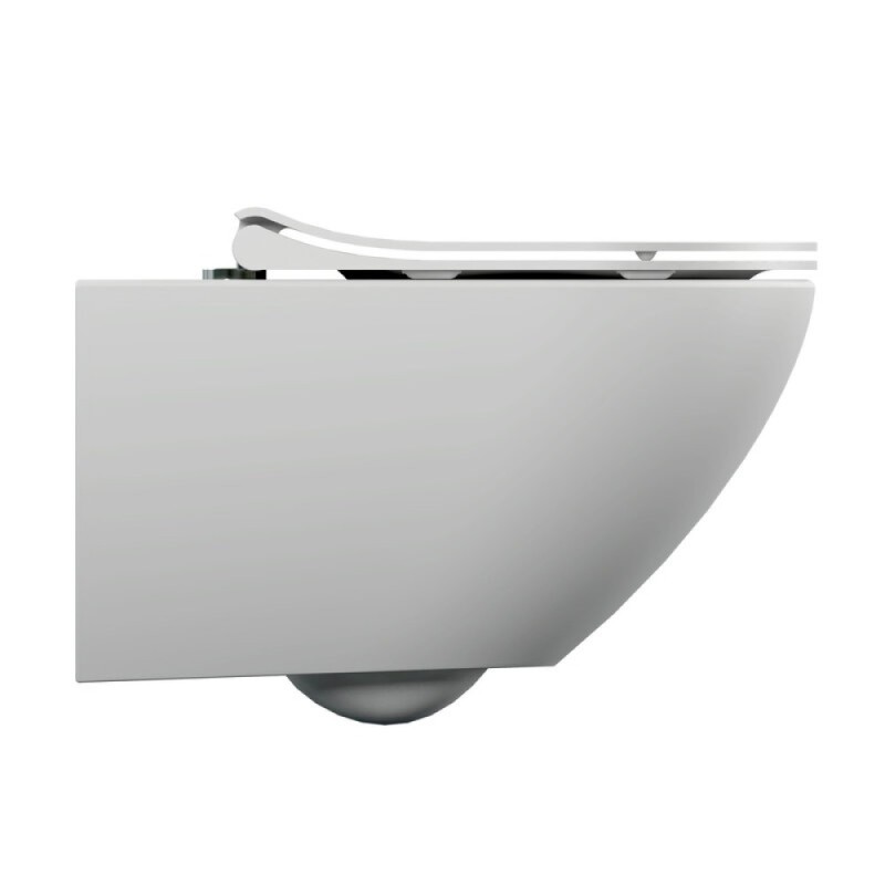 Унитаз подвесной Cersanit Street Fusion Clean On DPL EO slim A64516, безободковый, сиденье микролифт, белый
