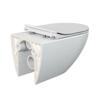 Унитаз подвесной Cersanit Street Fusion Vortex DPL EO slim A64517, безободковый, крышка-сиденье микролифт, белый