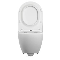 Унитаз подвесной Cersanit Street Fusion Vortex DPL EO slim A64517, безободковый, крышка-сиденье микролифт, белый