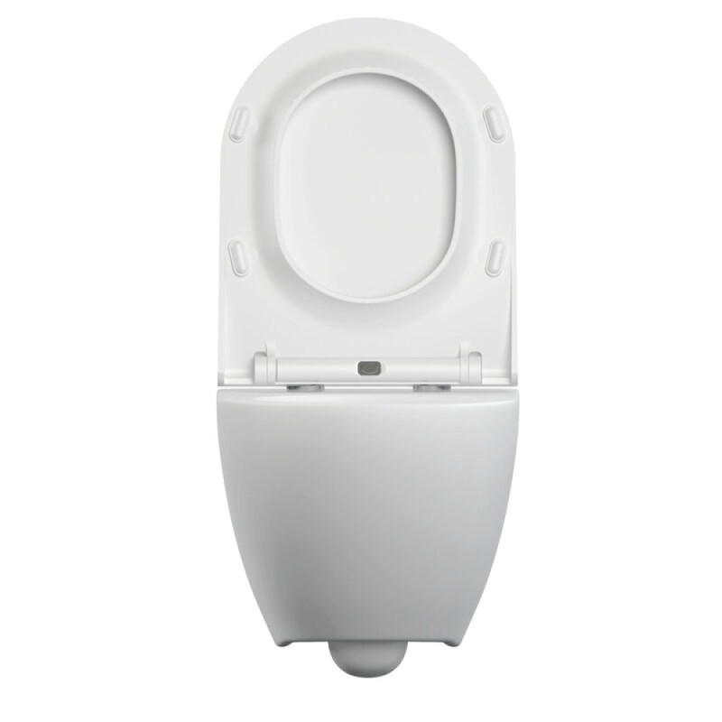 Унитаз подвесной Cersanit Street Fusion Vortex DPL EO slim A64517, безободковый, крышка-сиденье микролифт, белый