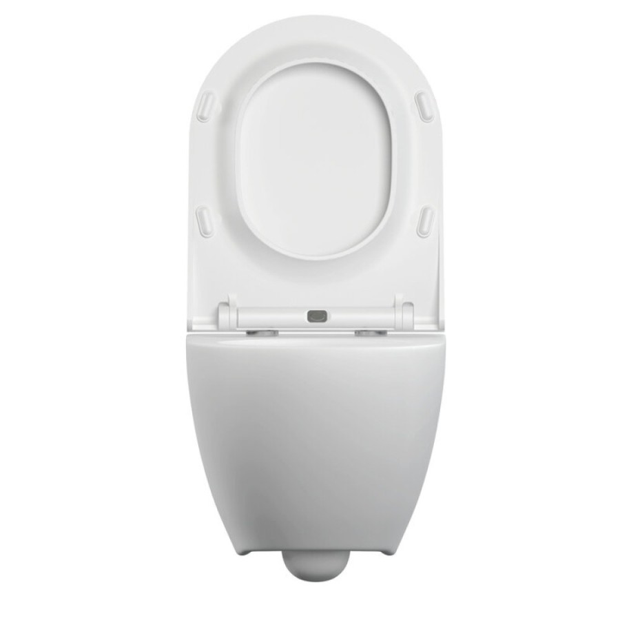 Унитаз подвесной Cersanit Street Fusion Vortex DPL EO slim A64517, безободковый, крышка-сиденье микролифт, белый