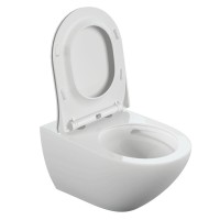 Унитаз подвесной Cersanit Street Fusion Vortex DPL EO slim A64517, безободковый, крышка-сиденье микролифт, белый