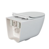 Унитаз подвесной Cersanit Nature oval Clean On DPL EO slim A64518, безободковый, крышка-сиденье микролифт, цвет белый