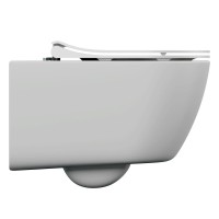 Унитаз подвесной Cersanit Nature oval Clean On DPL EO slim A64518, безободковый, крышка-сиденье микролифт, цвет белый