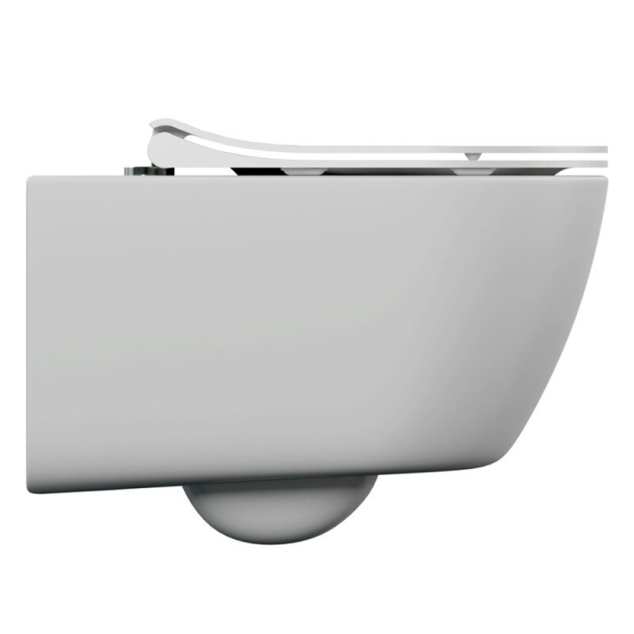 Унитаз подвесной Cersanit Nature oval Clean On DPL EO slim A64518, безободковый, крышка-сиденье микролифт, цвет белый