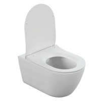 Унитаз подвесной Cersanit Nature oval Clean On DPL EO slim A64518, безободковый, крышка-сиденье микролифт, цвет белый