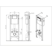 Инсталляция Cersanit Vector с унитазом A64576 Cersanit Nature Oval Clean On, сиденье slim микролифт, клавиша Corner хром, комплект