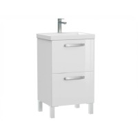 Тумба с раковиной Cersanit Melar, A64761, 50 см, и смесителем Cersanit Elio, белая