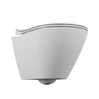 Подвесной унитаз Cersanit city smart Clean On DPL EO slim LP, A64822, безободковый, крышка-сиденье микролифт, цвет белый