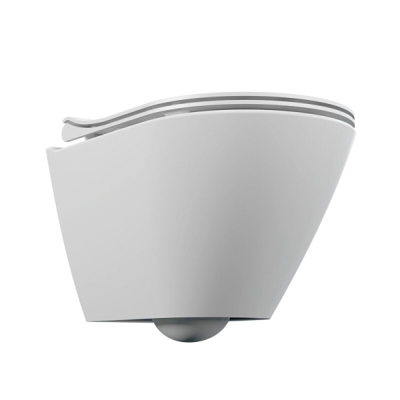 Подвесной унитаз Cersanit city smart Clean On DPL EO slim LP, A64822, безободковый, крышка-сиденье микролифт, цвет белый