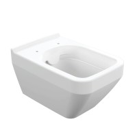 Унитаз подвесной Cersanit crea square Clean On DPL EO slim LP, A64823, безободковый, крышка-сиденье микролифт, цвет белый