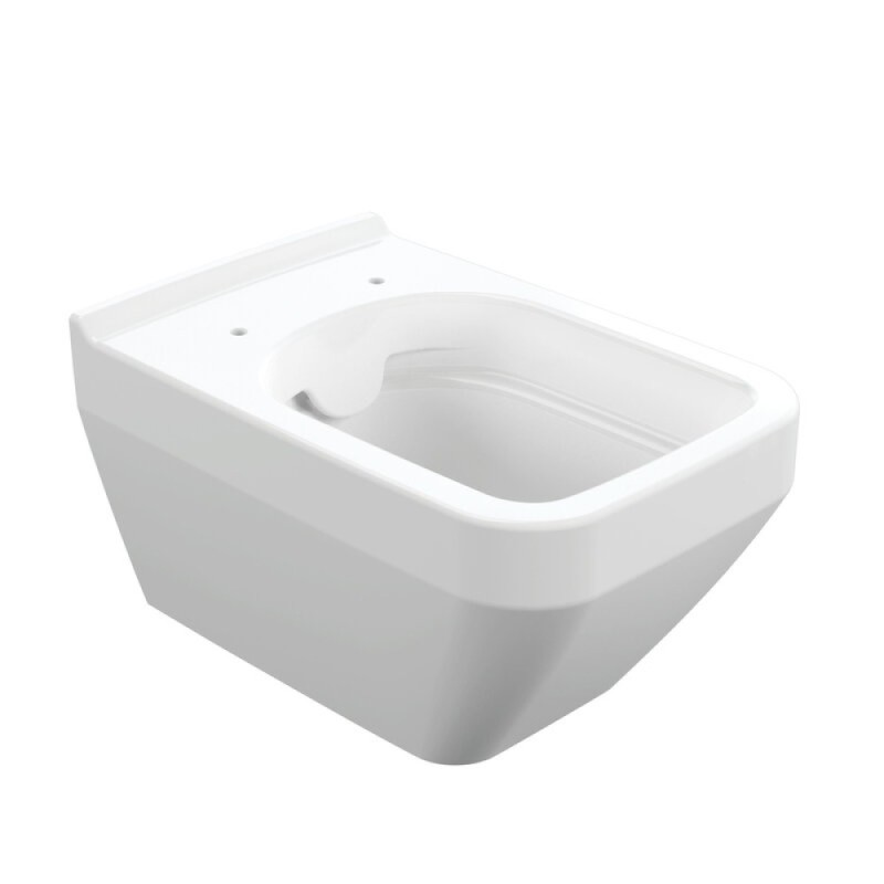 Унитаз подвесной Cersanit crea square Clean On DPL EO slim LP, A64823, безободковый, крышка-сиденье микролифт, цвет белый