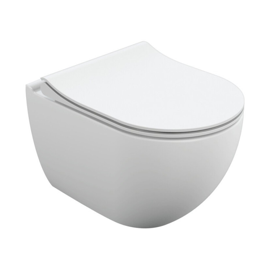 Подвесной унитаз Cersanit Brasko Smart Clean On DPL EO slim LP, A64824, безободковый, крышка-сиденье микролифт, цвет белый