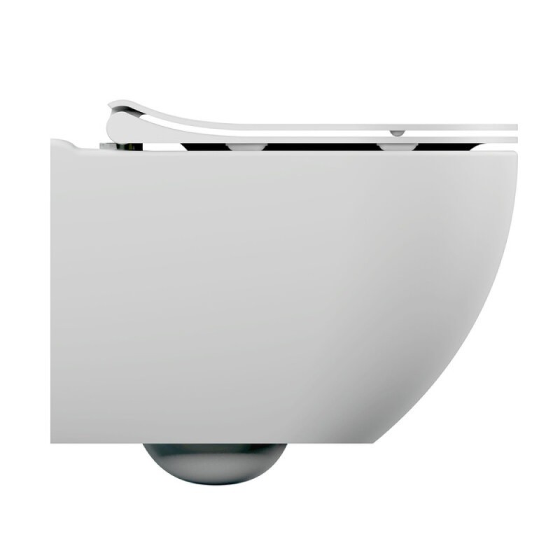 Подвесной унитаз Cersanit Brasko Smart Clean On DPL EO slim LP, A64824, безободковый, крышка-сиденье микролифт, цвет белый