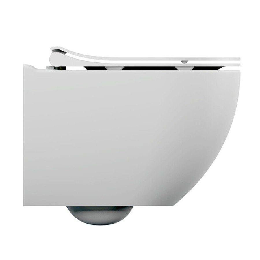 Подвесной унитаз Cersanit Brasko Smart Clean On DPL EO slim LP, A64824, безободковый, крышка-сиденье микролифт, цвет белый