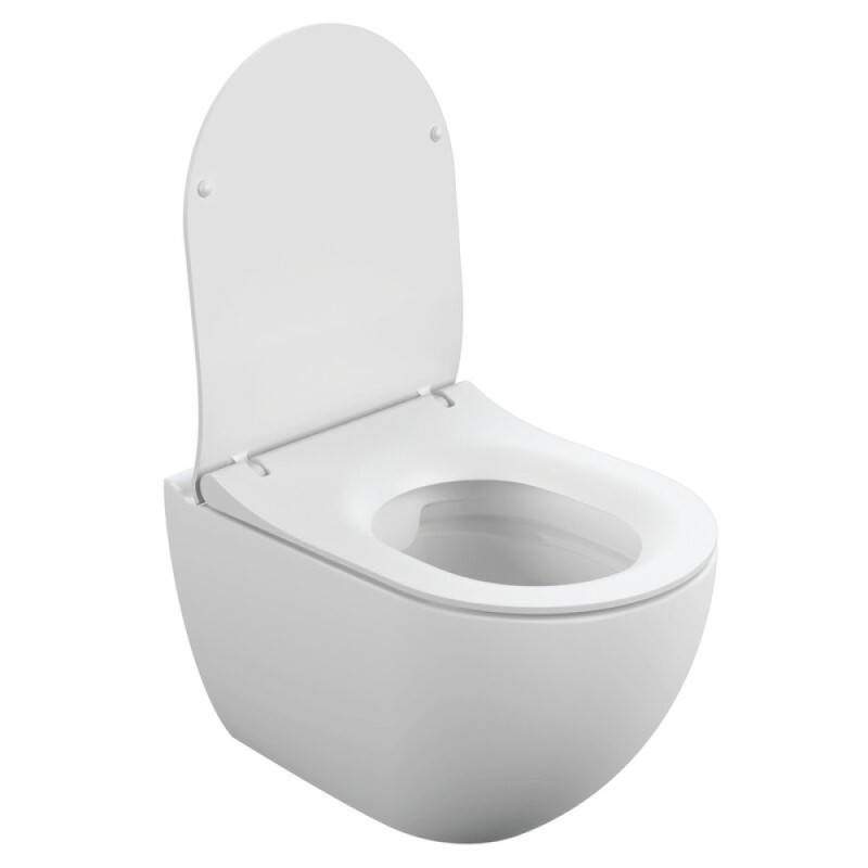 Подвесной унитаз Cersanit Brasko Smart Clean On DPL EO slim LP, A64824, безободковый, крышка-сиденье микролифт, цвет белый