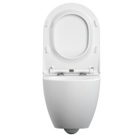 Подвесной унитаз Cersanit Brasko Smart Clean On DPL EO slim LP, A64824, безободковый, крышка-сиденье микролифт, цвет белый