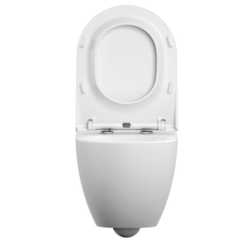 Подвесной унитаз Cersanit Brasko Smart Clean On DPL EO slim LP, A64824, безободковый, крышка-сиденье микролифт, цвет белый