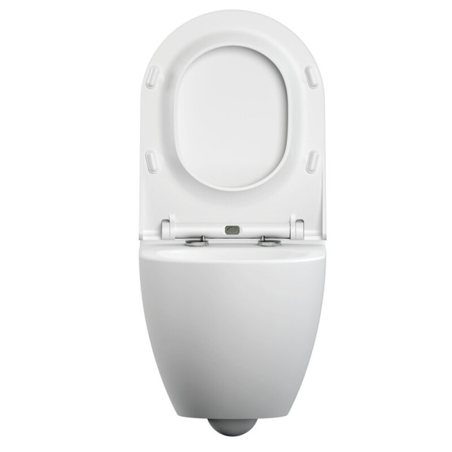 Подвесной унитаз Cersanit Brasko Smart Clean On DPL EO slim LP, A64824, безободковый, крышка-сиденье микролифт, цвет белый