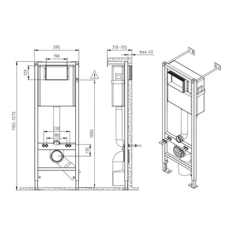 Комплект Cersanit: A64917 инсталляция Vector LP, с унитазом CITY SMART CO DPL EO slim LP, цвет белый, крышка-сиденье микролифт