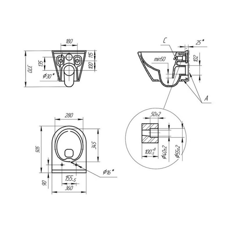 Комплект Cersanit: A64917 инсталляция Vector LP, с унитазом CITY SMART CO DPL EO slim LP, цвет белый, крышка-сиденье микролифт