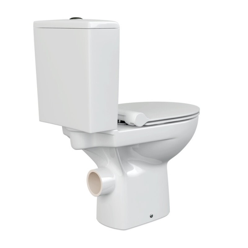 Унитаз-компакт Cersanit Nature Clean On 011 3/5 DPL EO slim A65410, безободковый, крышка-сиденье микролифт, цвет белый