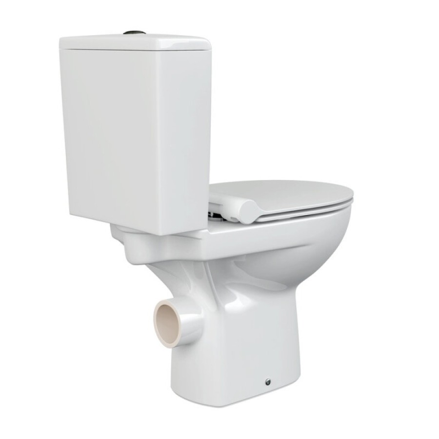 Унитаз-компакт Cersanit Nature Clean On 011 3/5 DPL EO slim A65410, безободковый, крышка-сиденье микролифт, цвет белый