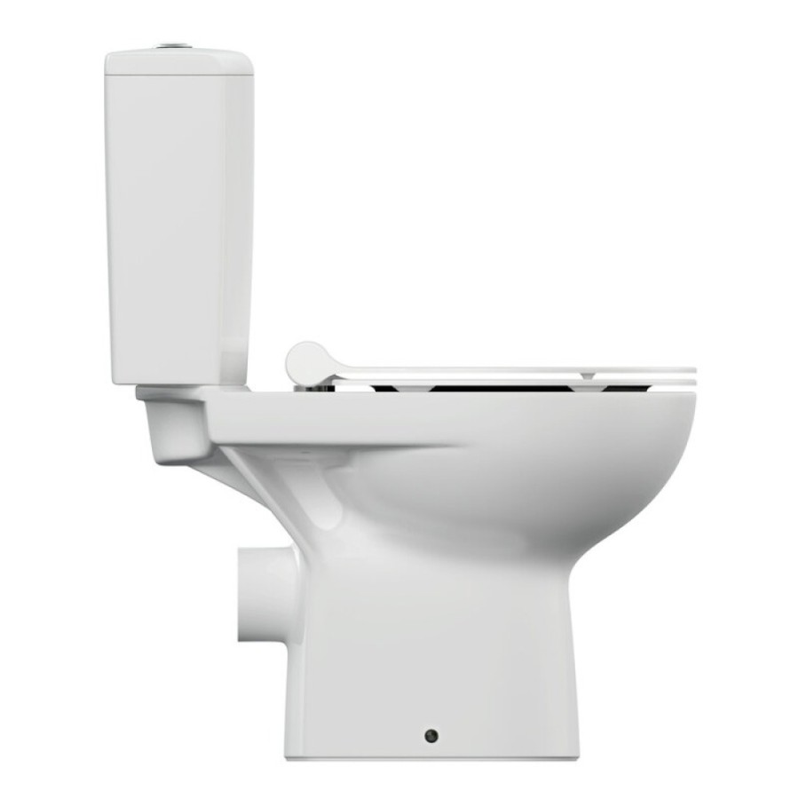 Унитаз-компакт Cersanit Nature Clean On 011 3/5 DPL EO slim A65410, безободковый, крышка-сиденье микролифт, цвет белый