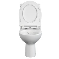 Унитаз-компакт Cersanit Nature Clean On 011 3/5 DPL EO slim A65410, безободковый, крышка-сиденье микролифт, цвет белый