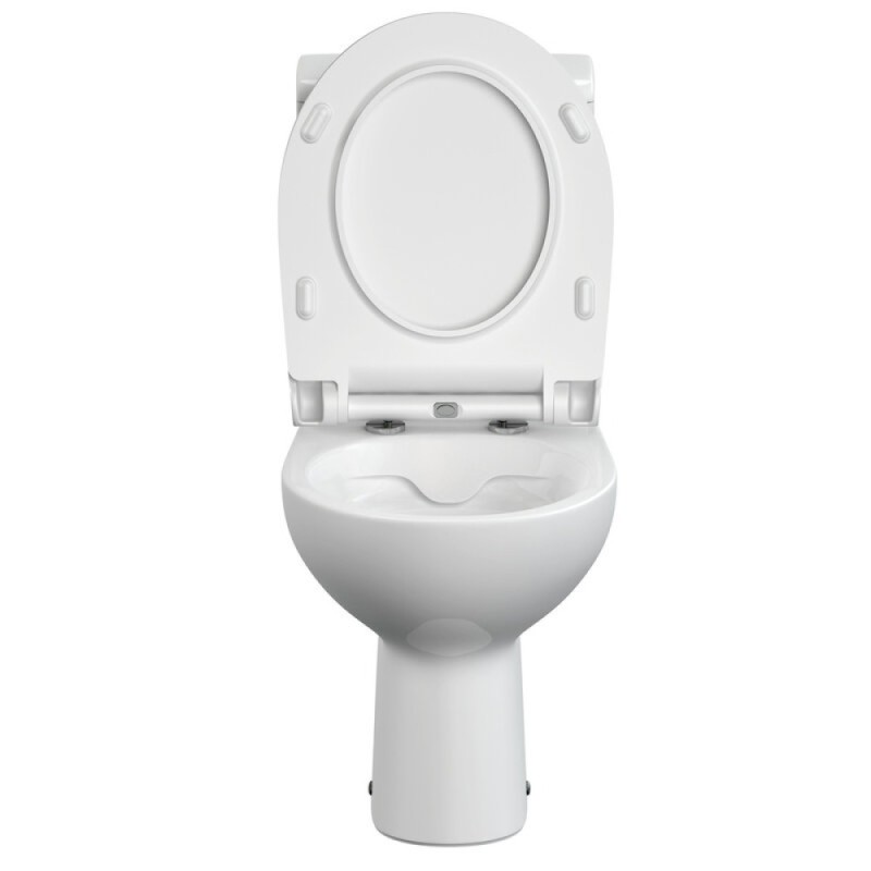 Унитаз-компакт Cersanit Nature Clean On 011 3/5 DPL EO slim A65410, безободковый, крышка-сиденье микролифт, цвет белый