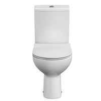 Унитаз-компакт Cersanit Nature Clean On 011 3/5 DPL EO slim A65410, безободковый, крышка-сиденье микролифт, цвет белый