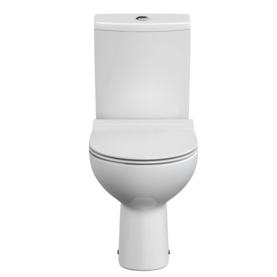 Унитаз-компакт Cersanit Nature Clean On 011 3/5 DPL EO slim A65410, безободковый, крышка-сиденье микролифт, цвет белый