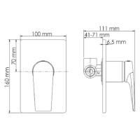 Гигиенический душ WasserKRAFT 6600, A66096, со смесителем, PVD черный глянец