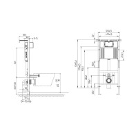 Инсталляция для унитаза Cersanit Aqua 50 PRIME М A68179, цвет синий
