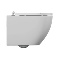 Подвесной унитаз Cersanit Brasko Vortex DPL EO slim A68915, смыв торнадо, безободковый, крышка-сиденье микролифт, цвет белый