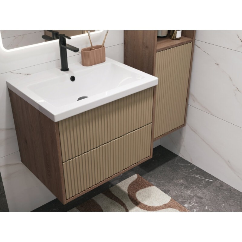 Тумба под раковину Cersanit Classic Ribble A69277, 60 см, подвесная, цвет бежевый