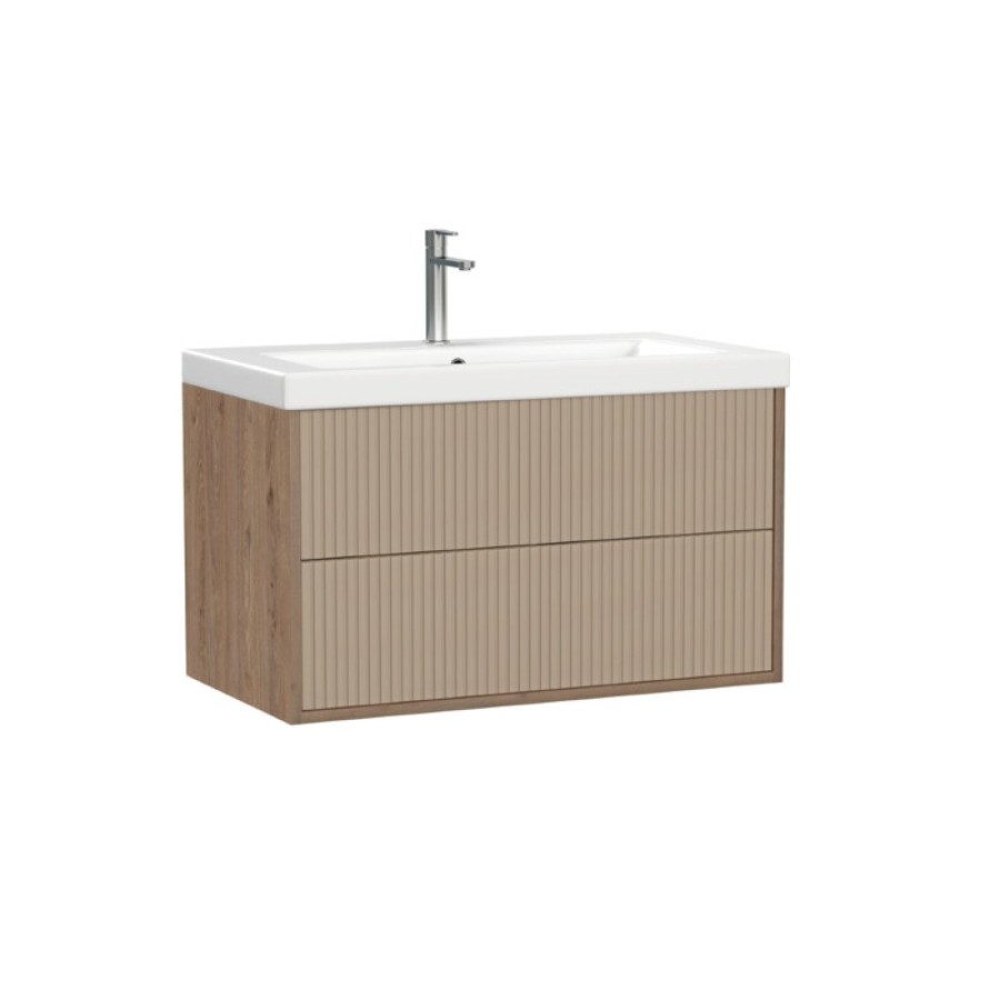 Тумба под раковину Cersanit Classic Ribble A69278, 80 см, подвесная, цвет бежевый