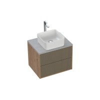 Тумба под раковину Cersanit Classic Ribble A69279, 60 см, подвесная, цвет коричневый