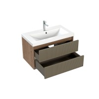 Тумба под раковину Cersanit Classic Ribble A69280, 80 см, подвесная, цвет коричневый