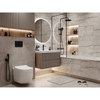 Тумба под раковину Cersanit Classic Ribble A69280, 80 см, подвесная, цвет коричневый