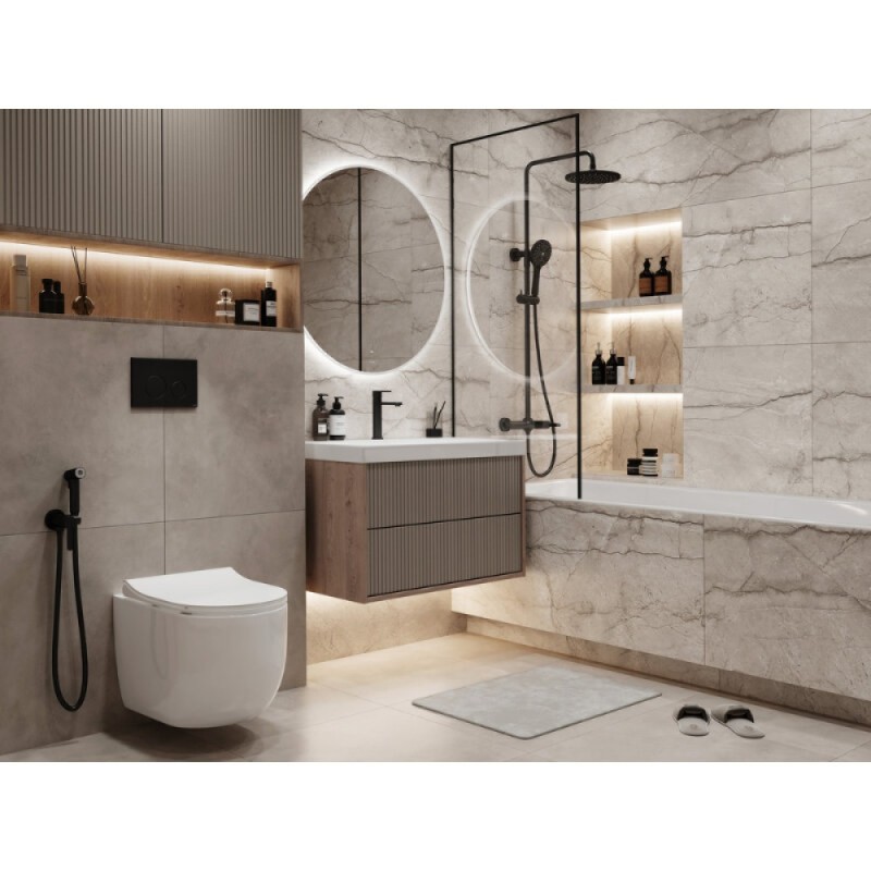 Тумба под раковину Cersanit Classic Ribble A69280, 80 см, подвесная, цвет коричневый